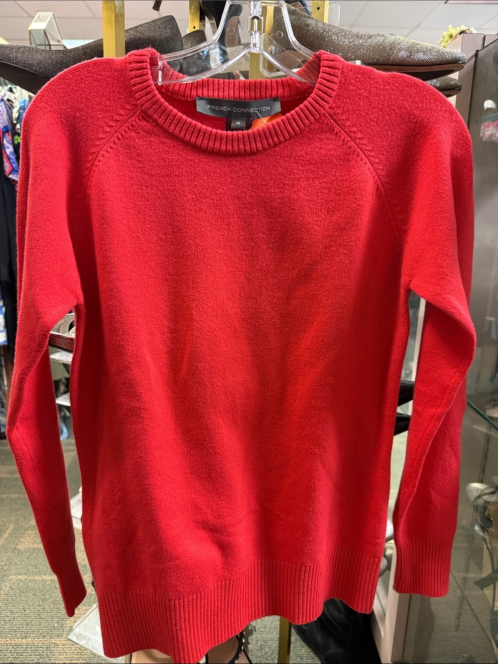 French Connection Red Crewneck Pullover Sweater -Size M
